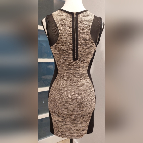 Free People Black and Gray Knit Mini Dress - Picture 4 of 6